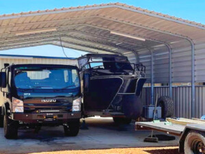 Van Carport Shelter | 4.7X6X3.7 M Metal Wrapped Roof | Easycarport