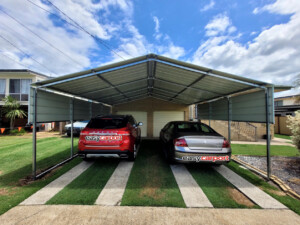 Portable Carport Shelter | 6.2X7.5X4.6 M Metal Vertical Gable Roof | Easycarport